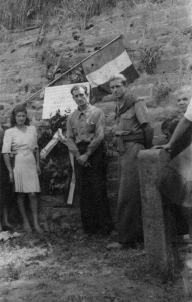 La famiglia Galligani ad una commemorazione della Battaglia di Pelosa