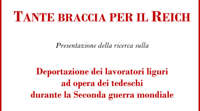 presentazione di un progetto di ricerca per Il “Giorno della Memoria”