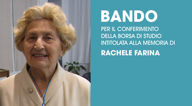 Borsa di Studio intitolata a Rachele Farina